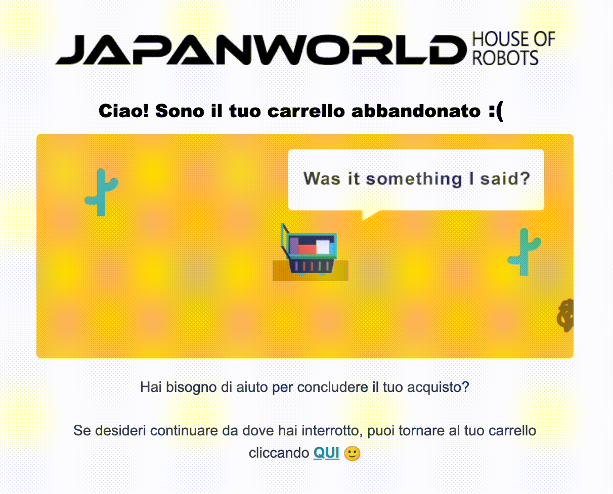carrello abbandonato japanworld
